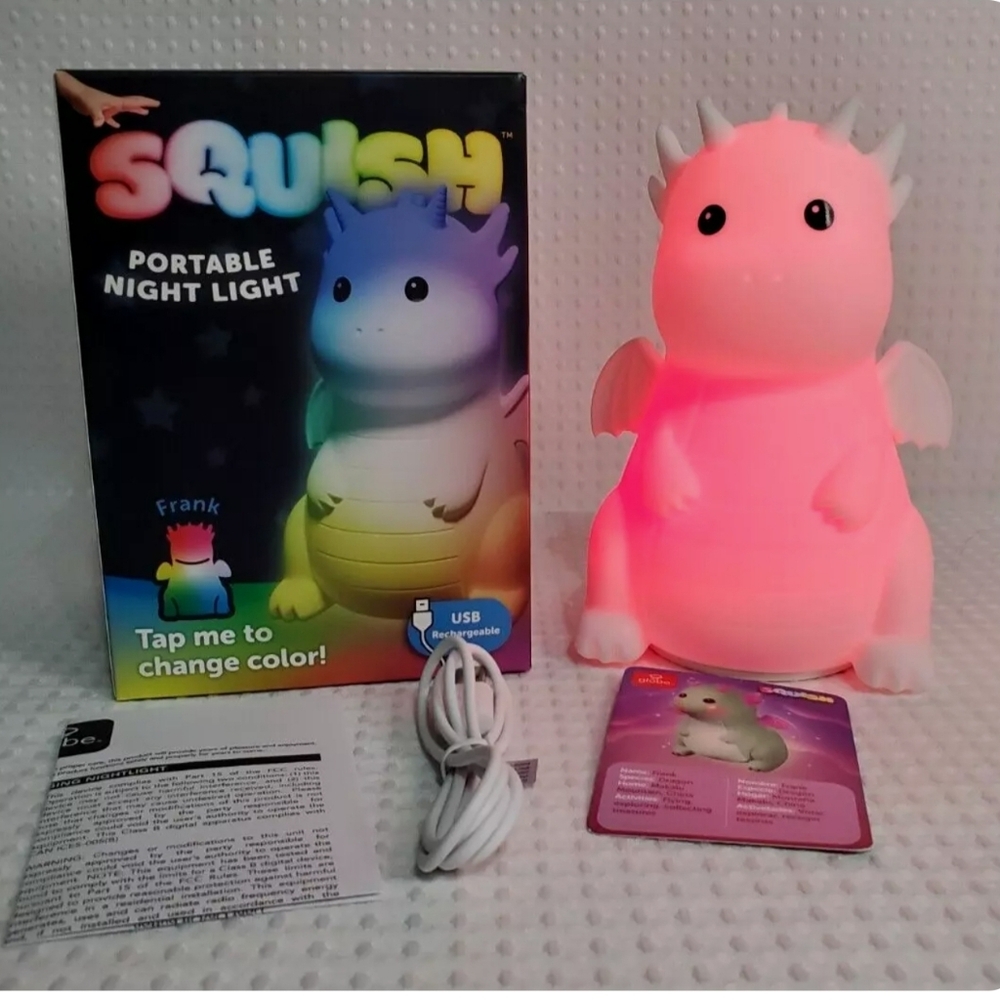 Globe Squish Dragon Frank Night Light Rechargeable